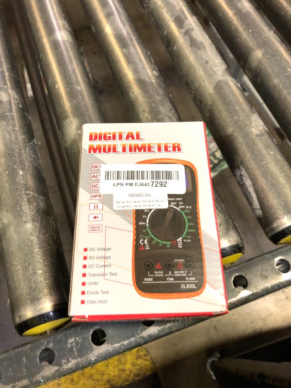 Photo 1 of Digital Multimeter Voltmeter Battery Voltage Multi Tester Continuity Ohm Volt Amp DC AC Current Resistance Diodes 2000 Counts Electrical Test Meter with Leads Backlight LCD Display