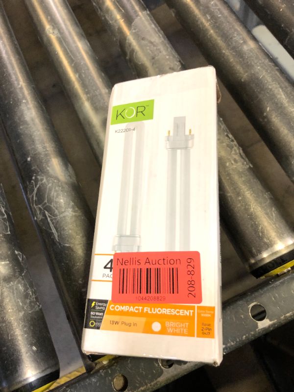 Photo 1 of (Pack of 4) 13 Watt Single Tube 2 Pin GX23 Base - 5000K Bright White 50K - CFL Light Bulb - Replacement for Sylvania 21135 CF13DS/850- Philips 146878 PL-S 13W/850 and GE 97572 F13BX/850