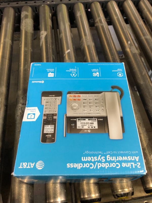 Photo 1 of AT&T TL86103 2-Line Corded/Cordless for Small Business with Answering Machine, 2-Mailboxes, Connect-to-Cell, Caller ID Announcer, Intercom, Line-Power, Long Range & Expandable to 12 Handsets