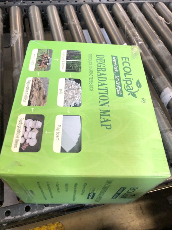 Photo 1 of ECOLipak 100% Compostable 5 Compartment Plates, 125 Pack Disposable Paper Plates, Heavy-Duty Biodegradable Sugarcane Plates, Eco-Friendly School Lunch Trays