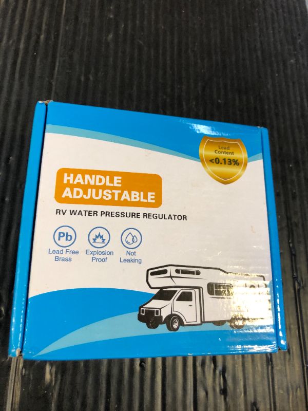Photo 1 of RV Water Pressure Regulator with Adjustable Handle,Upgrade Water Pressure Reducer, RV Water Regulator Valve with 2 Inlet Screened Filters, for RV Camper, Travel Trailer (Style 1-Handle Adjustable)…