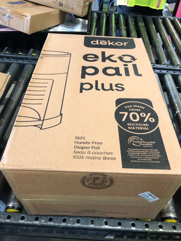 Photo 1 of Diaper Dekor Plus Hands-Free Diaper Pail | Largest & Easiest to Use | Just Step–Drop–Done | Doesn’t Absorb Odors | Quick Bag Change | Great for Cloth Diapers | 70% Recycled Materials | EKO White