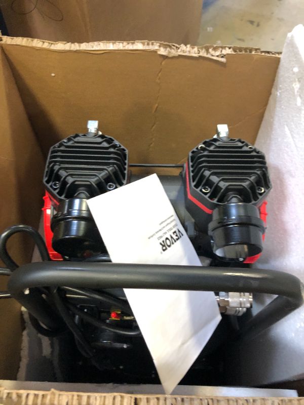 Photo 1 of 14 Gallon Ultra Quiet Air Compressor with 2 Quick Couplers 2HP 8.75 CFM, Max 115 PSI Pressure Oil-Free Air Compressor Tank, 70dB Quiet Compressor for Auto Repair, Tire Inflation 110V/60hz