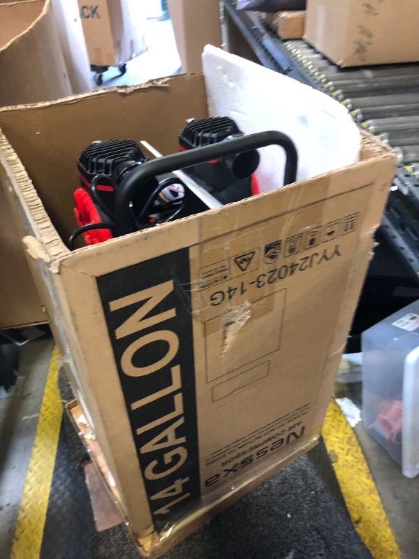 Photo 1 of 14 Gallon Ultra Quiet Air Compressor with 2 Quick Couplers 2HP 8.75 CFM, Max 115 PSI Pressure Oil-Free Air Compressor Tank, 70dB Quiet Compressor for Auto Repair, Tire Inflation 110V/60hz