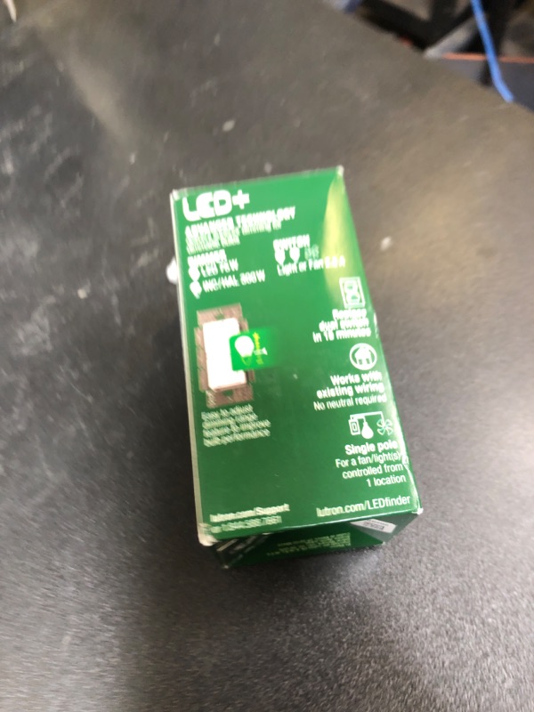 Photo 1 of Lutron Maestro LED+ Dual Dimmer and Switch | 75-Watt LED Bulbs/2.5A Fans, Single-Pole | MACL-L3S25-WH | White