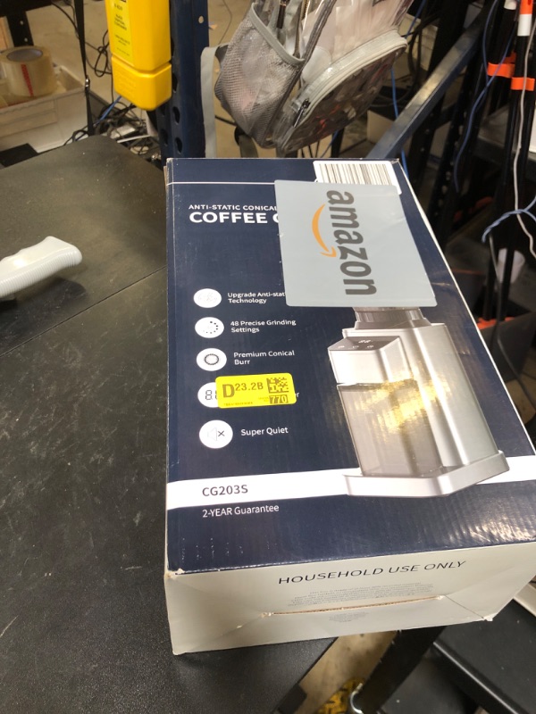 Photo 1 of SHARDOR Professional Conical Burr Coffee Grinder, Coffee Bean Grinder with 48 Grind Settings for Espresso, Drip & French Press, Upgraded Anti-Static Technology, Precision Timer, Stainless Steel
