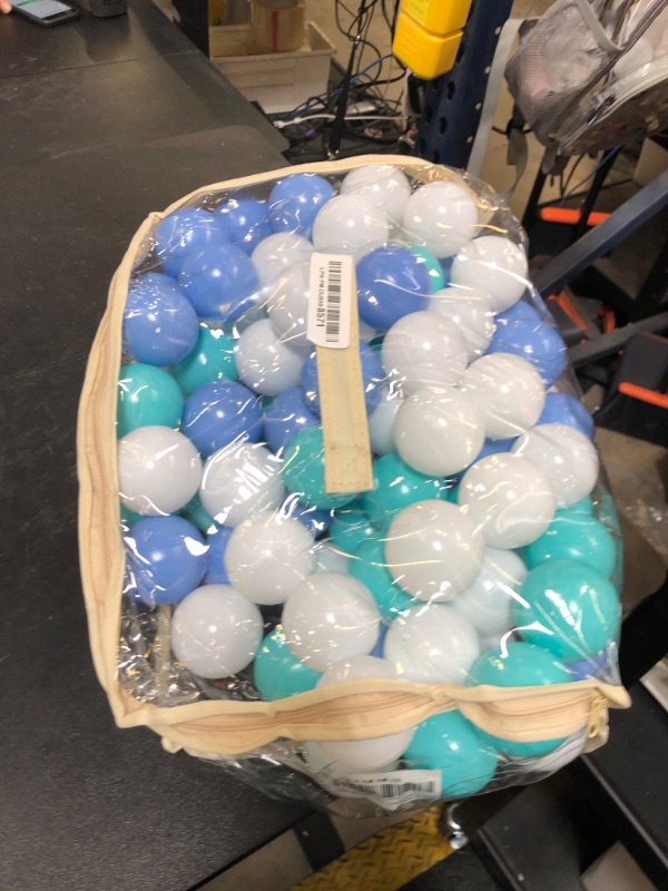 Photo 1 of MoonxHome Ball Pit Balls for Toddlers, BPA Free Crush Proof Plastic Toy Balls for Ball Pit, Children's Pool Water Toys, Ideal Gift for Christmas Balls for Play Tent 2.15" Pack of 100 White&Green&Blu