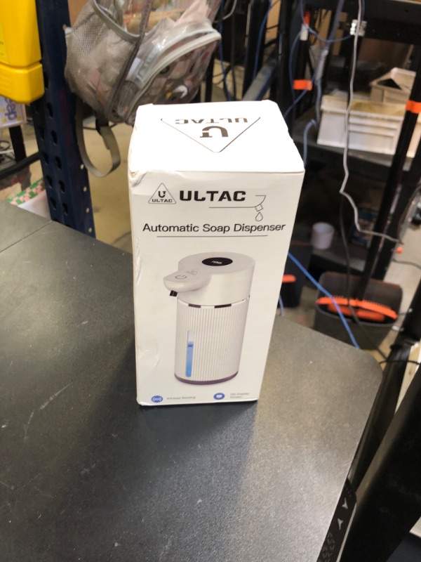 Photo 1 of ULTAC Touchless Automatic Soap Dispenser for Kitchen and Bathroom, Liquid Hand Soap Dispenser, Water-Resistant and Rechargeable, 14.2oz/420ml ?Intelligent Digital Display?4-Level Adjustable,Modern