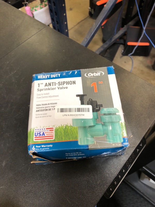 Photo 1 of Orbit 57624 1-Inch FPT 100 Series Automatic Anti-Siphon Valve with Flow Control