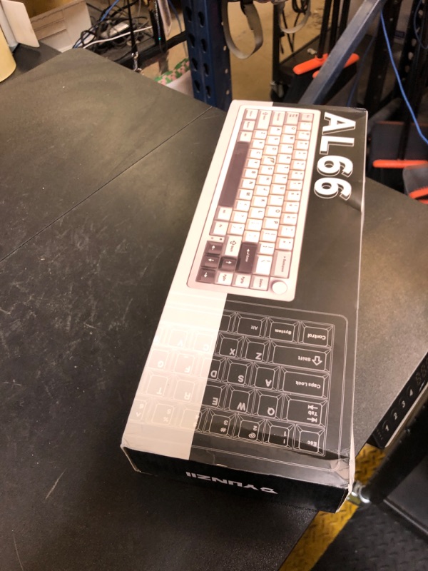Photo 1 of YUNZII AL66 Wireless Mechanical Keyboard,Full Aluminum CNC,65% Knob Control,Bluetooth/2.4G/Wired,Hot Swappable Pre-lubed Switches,Gasket Mounted RGB for Win/Mac(Milk Switch, Silver)
