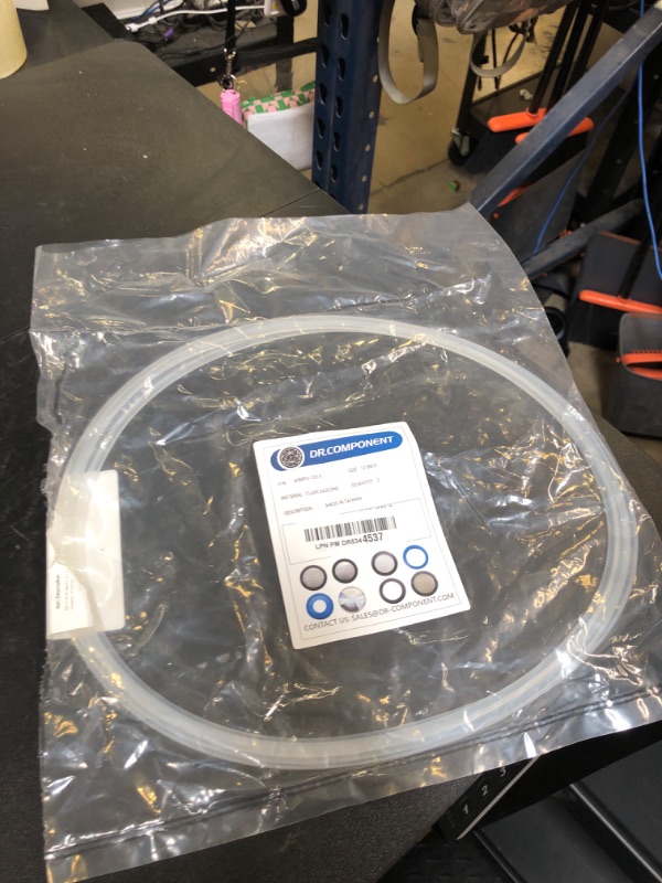 Photo 1 of DR.COMPONENT 12" Sanitary Standard Flange Tri-Clamp Gaskets, (Pack of 2), Clear Silicone