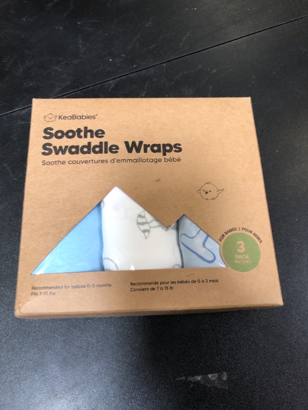 Photo 1 of 3-Pack Organic Baby Swaddle Sleep Sacks - Swaddles for Newborns, Infant 0-3 Months, Baby Girls, Boys, Soft & Snug Newborn Sleep Sack, Nursery Swaddling Blankets (ABC Land Cloud)