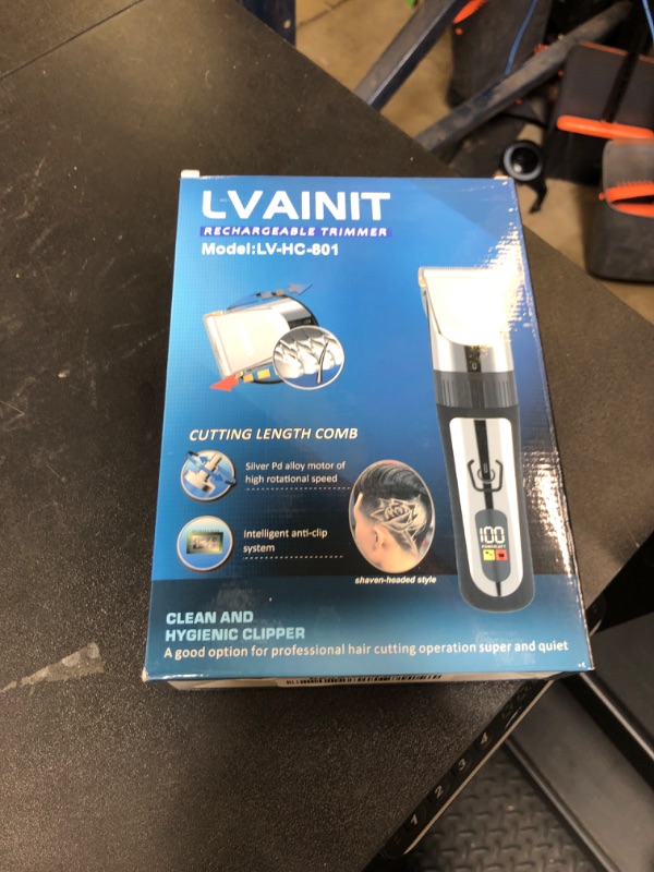 Photo 1 of LVAINIT Hair Clippers for Men, Cordless LCD Rechargeable Hair Trimmer Beard Trimmer for Men, Men's Grooming Kit for Hair, Face, Beard, Professional Electric Barber Clippers