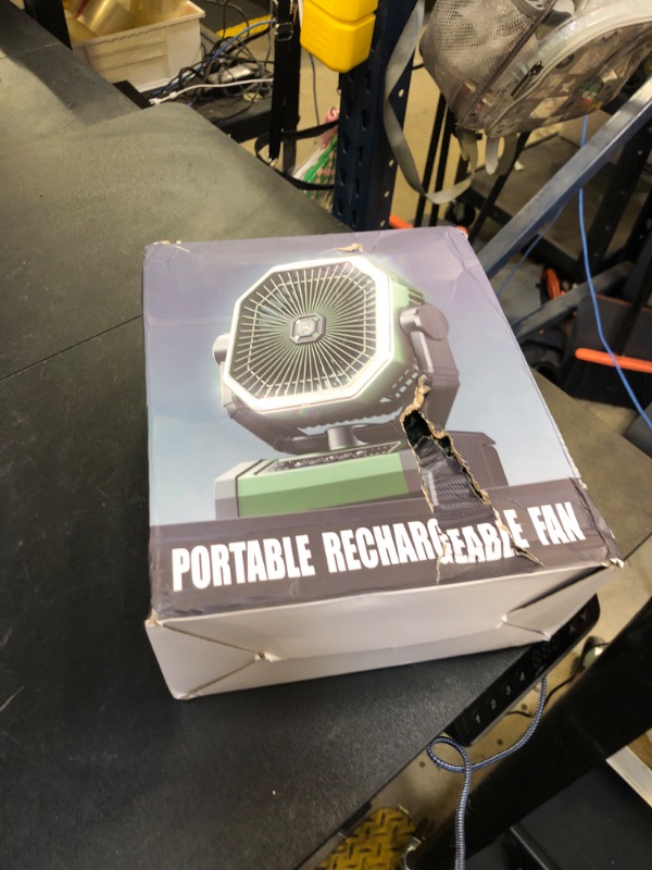Photo 1 of Portable Fan 24000mAh Battery Powered with Remote & LED, 4 Speed Strong Airflow, Desk/Camping/Outdoor/Gym Fan for Office Travel Treadmill Camping Gear