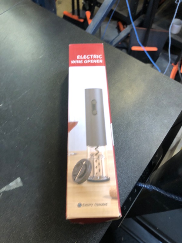 Photo 1 of AISINING Electric Wine Opener, Battery-Powered Aluminum Alloy Bottle Opener with Silicone Buttons, Includes Foil Cutter for Safe and Easy Wine Opening Gifts for Wine Lovers
