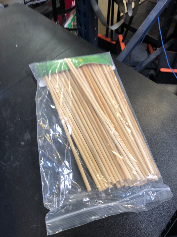 Photo 1 of HOPELF 50PCS Bamboo Dowel Rods - 1/4 x 12 Inch, Assorted Hardwood Sticks for Crafts, Cake Dowels & DIY Projects
