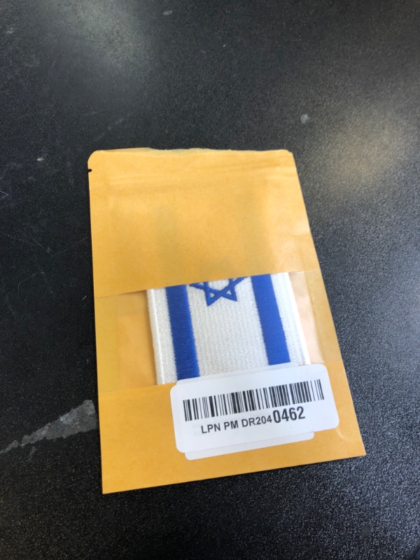 Photo 1 of Israel Flag Embroidered Israeli National Emblem Jewish Star of David Iron On Sew On Patch