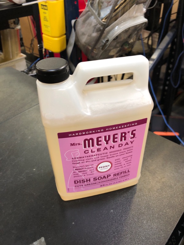 Photo 1 of MRS. MEYER'S CLEAN DAY Liquid Dish Soap Refill, Biodegradable Formula, Peony, 48 fl. oz
