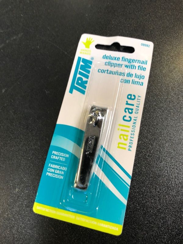 Photo 1 of Trim Deluxe Fingernail Clipper with File, Nail Care, Professional Quality, Hands, 1 Count
