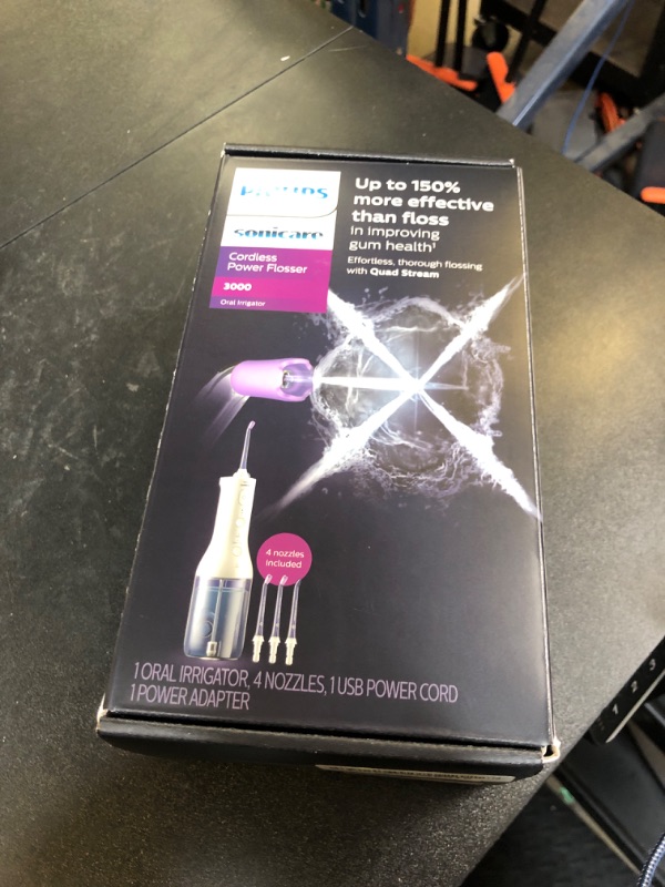 Photo 1 of Philips Sonicare Cordless Power Flosser 3000 + 2 Additional Nozzles (4 Total) White, HX3827/21