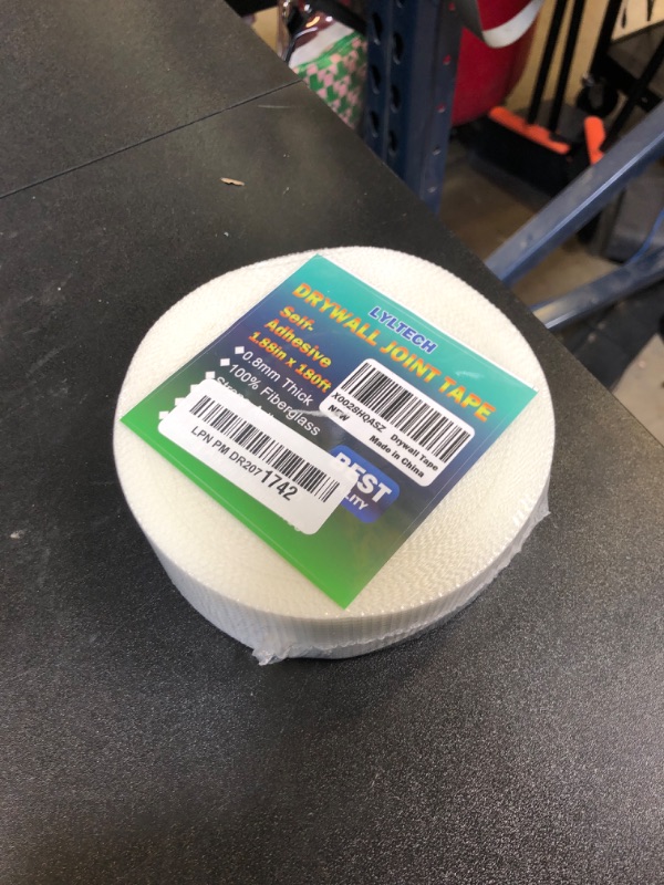 Photo 1 of LYLTECH Drywall Joint Tape-13 MESH,100% Fiberglass 1.88-Inch X 180Feet,Heavy-Duty Self-Adhesive Wall Crack and Seam Patch