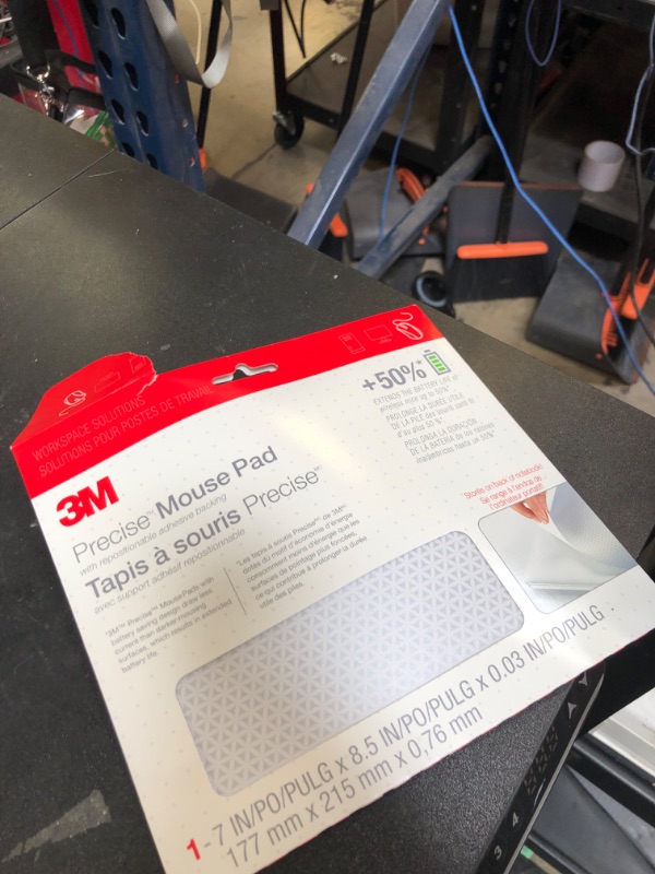 Photo 1 of 3M Precise Mouse Pad with Repositionable Adhesive Back, Enhances the Precision of Optical Mice at Fast Speeds, 8.5" x 7", Bitmap (MP200PS)