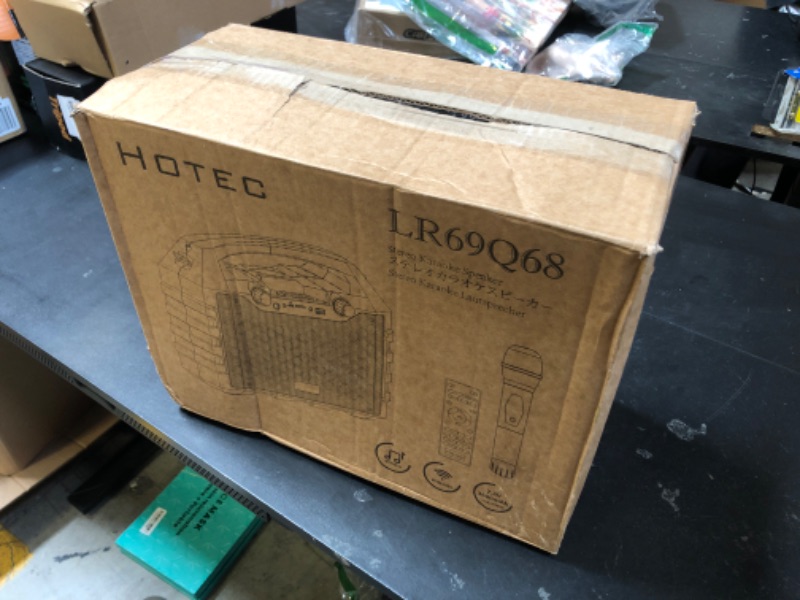 Photo 1 of Hotec Wireless Bluetooth Portable PA Speaker System, Powerful Bluetooth Karaoke Machine with Dual Wireless Microphones for Karaoke, Wedding, Party, Teaching, Lecture, Church, Outdoor Indoor Activities