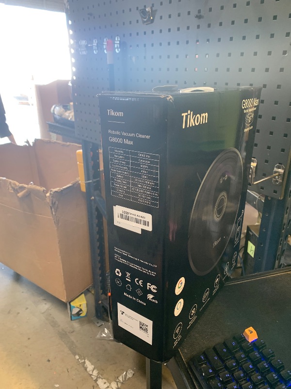 Photo 1 of Tikom Robot Vacuum and Mop Combo, 5000Pa Robotic Vacuum Cleaner, 150 Min Max, App & Remote Control, Ideal for Hard Floor, Carpet, Pet Hair, Self-Charge(G8000 Max)
