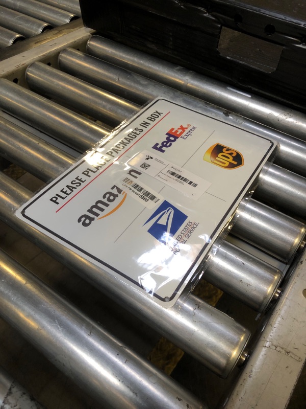 Photo 1 of Bestylez Please Place Packages in Box Delivery Sign for Outdoor Use 12 x 8 Inch (025)