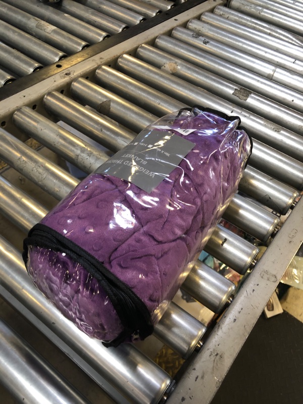 Photo 1 of yescool Weighted Blanket Kids 5 lb Purple Cooling Weighted Throw Blanket Minky Plush Heavy Blankets Microfiber Small Blankets Fleece Warm Weighted Comforter, 36 * 48in