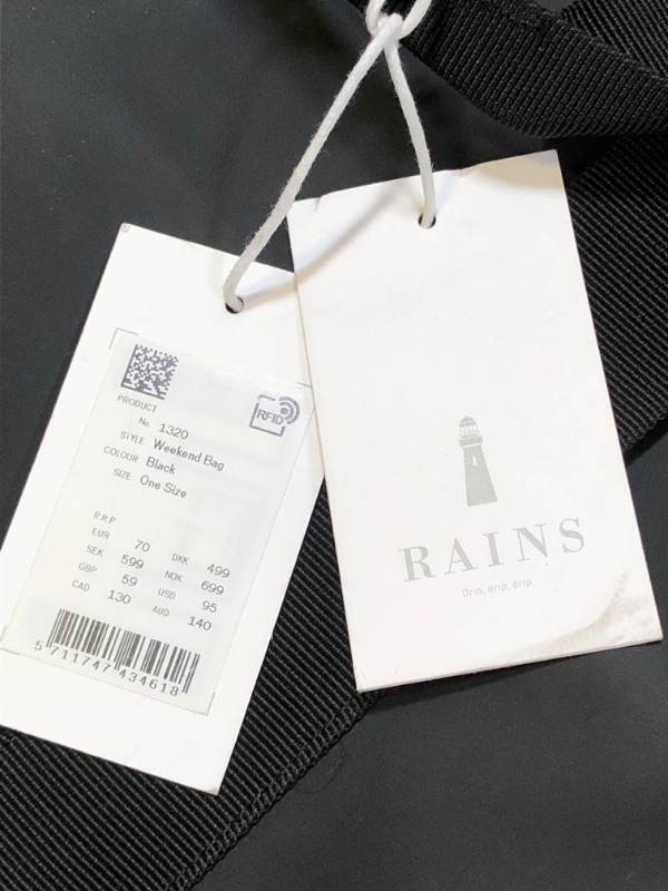 Photo 1 of RAINS Men's Weekend Bag (Black One Size)