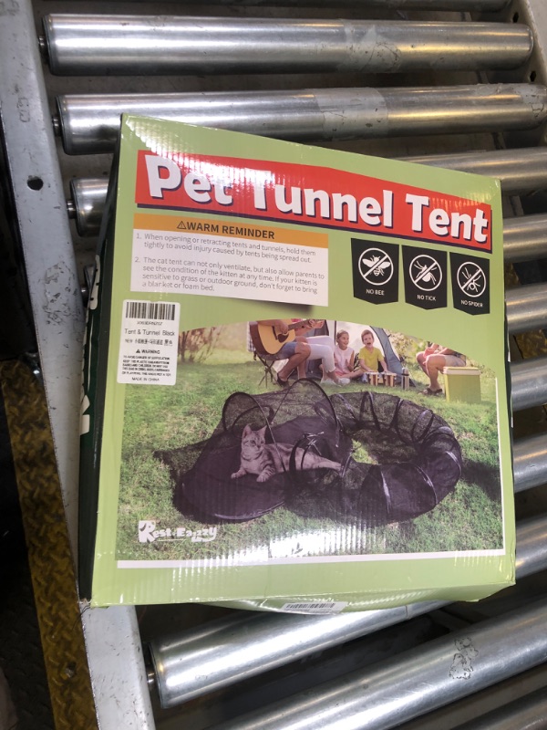 Photo 1 of Rest-Eazzzy Outdoor Cat Enclosures, Portable Cat Tent for Outside Enclosure for Indoor Cats, Catio Outdoor Cat Enclosure for Kitty and Small Animals, Cat Playpen with Tunnel, Storage Bag