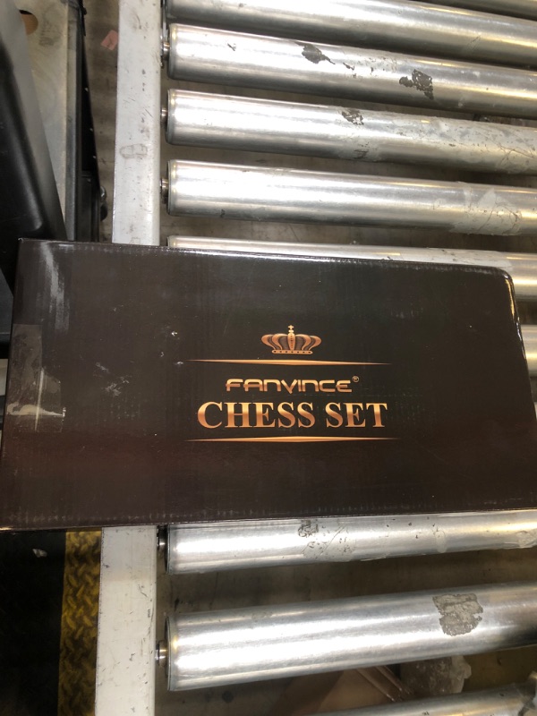 Photo 1 of Chess Set Board Games for Adults: Handmade Walnut Wooden 15" 2 Extra Queens Folding Portable Travel Gift idea Pieces Storage Bags Instructions