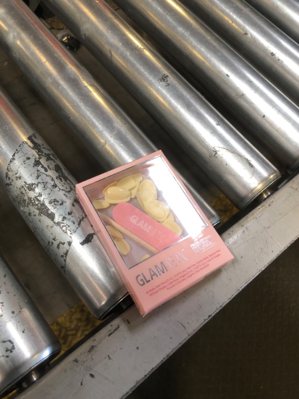 Photo 1 of Glamnetic Press On Nails - Pastel Yellow | Short Oval Glossy Light Yellow Fake Nails, Reusable Spring Nails | 15 Sizes - 30 Nail Kit with Glue