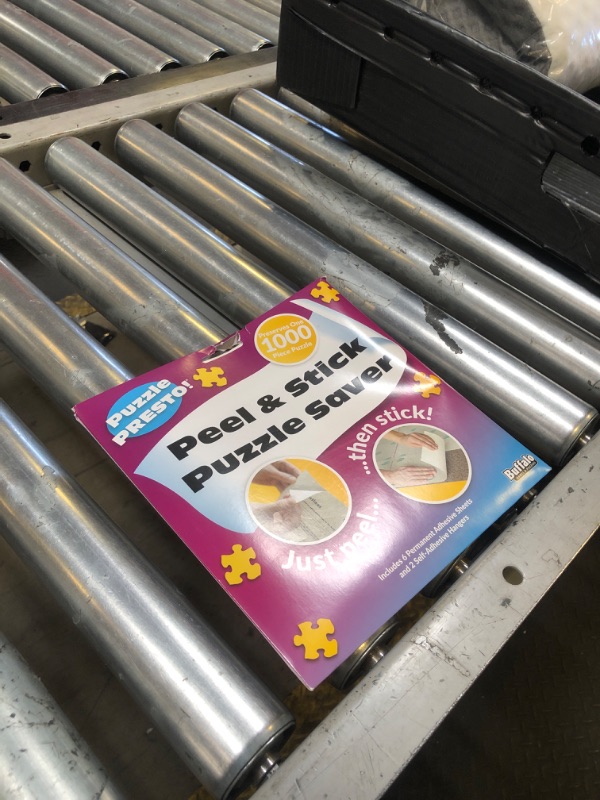 Photo 1 of Puzzle Presto Peel & Stick Saver: The Original and Still the Best Way to Preserve Your Finished Puzzle! - 6 Adhesive Sheets and 2 Adhesive Hangers