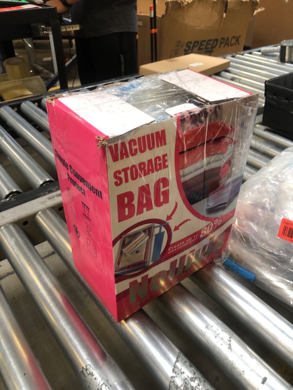Photo 1 of Vacuum Storage Bags - 10 Jumbo Space Saver Bags With Pump for Clothes, Comforters, Blankets, Bedding