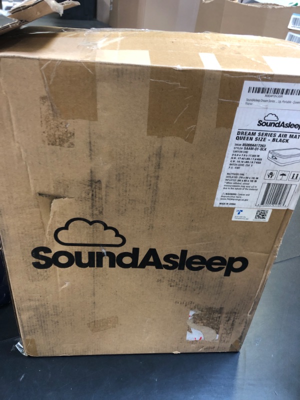 Photo 1 of SoundAsleep Dream Series Luxury Air Mattress with ComfortCoil Technology & Built-in High Capacity Pump for Home & Camping- Double Height, Adjustable, Inflatable Blow Up, Portable - Queen Size