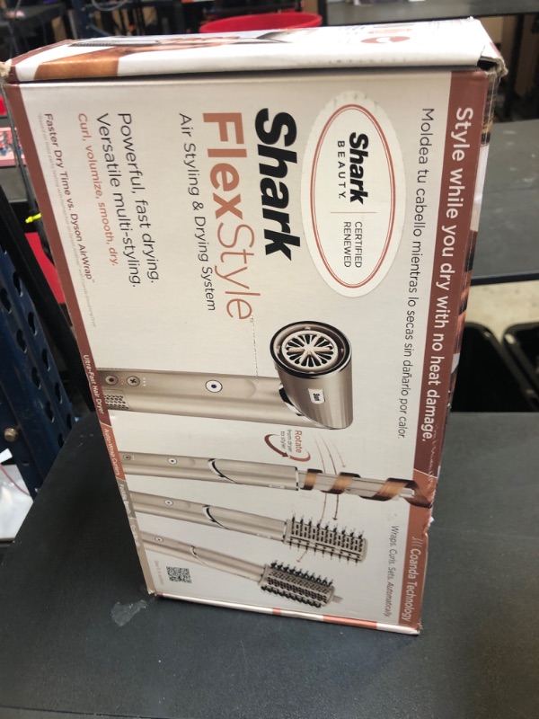 Photo 1 of Shark HD430REF (Refurbished) FlexStyle Air Styling & Drying System, Powerful Hair Dryer Brush & Multi-Styler with Auto-Wrap Curlers, Paddle Brush, Oval Brush, Concentrator Attachment, Stone (Renewed)