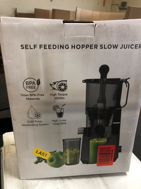 Photo 1 of Cold Press Juicer, 5.8" Extra Large Feed Chute Fit Whole Fruits & Vegetables, 350W Slow Masticating Juicer Machines, Easy to Clean,High Juice Yield?Grey?