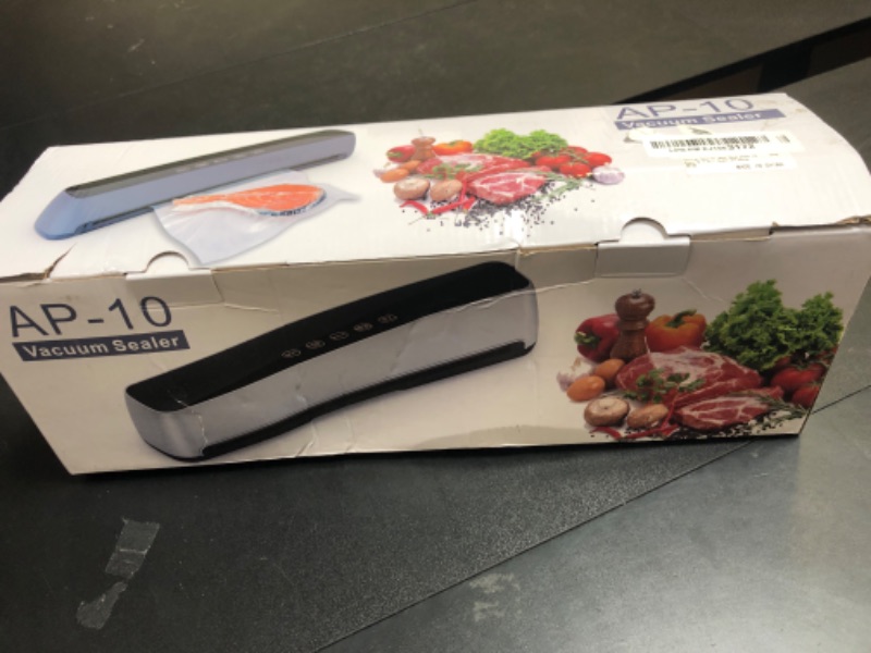 Photo 1 of Vacuum Sealer, Compact 80 Kpa One-Touch Full Automatic Vacuum Sealer with LED Touch Screen Indicator Lights, 15 Seal Bags & 1 Air Suction Hose, Air Sealing System for Food Storage Dry/Moist Modes