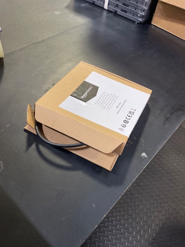 Photo 1 of Amazon Basics HDMI Cable, 6ft, 4K@60Hz, High-Speed 4K HDMI 2.0 Cord (18Gbps), 2160p, 48 bit, Compatible with TV/PS5/Xbox/Roku, Black