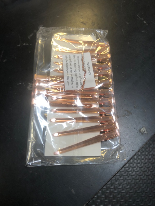 Photo 1 of 16Packs Duck Bill Clips, Bantoye 3.35 Inches Rustproof Metal Alligator Curl Clips with Holes for Hair Styling, Hair Coloring, Rose Gold