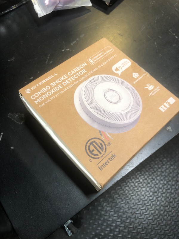 Photo 1 of SITERWELL Hardwired Interconnected Smoke and Carbon Monoxide Detector, 10 Year Product Life Alarm Smoke Carbon Monoxide Detector with 2 AA Batteries Back Up, Smoke and CO Detector Voice Alert,1 Pack