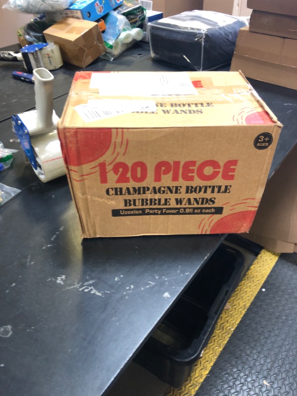 Photo 1 of 120 Pack Mini Champagne Bottle Bubble Bulk, Ideal for Wedding Send Off, Bridal Shower or Engagement, Anniversaries Celebration, Valentine’s Day, Family Reunion, Party Favor for Guests Newlyweds Couple