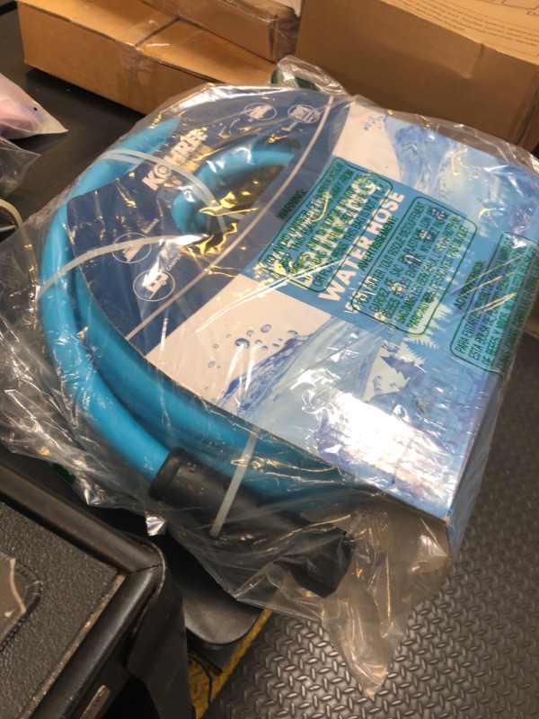Photo 1 of Kohree 50FT RV Water Hose with Storage Bag, 5/8'' Drinking Water Hose, No Odor, Leak Free, Heavy Duty, No Kink and Flexible Garden Hose 50 ft, Ideal RV Accessories for RV, Camper, Garden - Blue