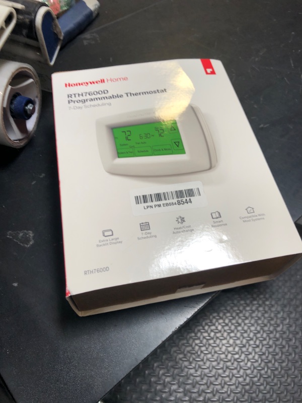 Photo 1 of Honeywell Home RTH7600D 7-Day Programmable Touchscreen Thermostat, White