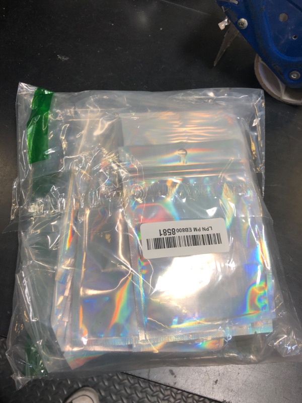 Photo 1 of 100Pcs Holographic Resealable Bags, 4x6 inch Packaging Foil Pouch ?Motomy Mylar Food Storage Bag Great for Small Business and Party Favor……