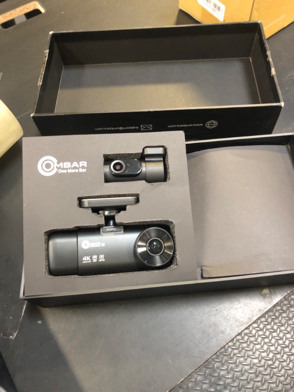 Photo 1 of OMBAR T1 4K 3 Channel Dash Cam, STARVIS 2 IMX678 Sensors, Free 128GB Card, 2025 New Full Color HDR Night Vision, 4K+1080P+1080P Triple Car Camera,5G WiFi, 24H Parking Mode, Support 512GB Max