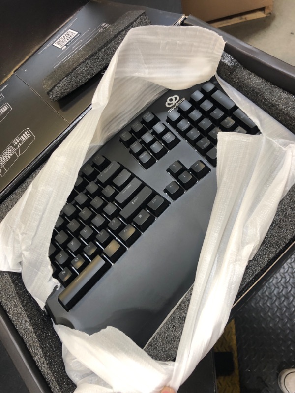 Photo 1 of Cloud Nine C989M Ergonomic Mechanical Keyboard for PC - Kailh Tactile Brown Switches - RGB Light Up LED Backlit with USB - Ergo Split Key Board with Macro