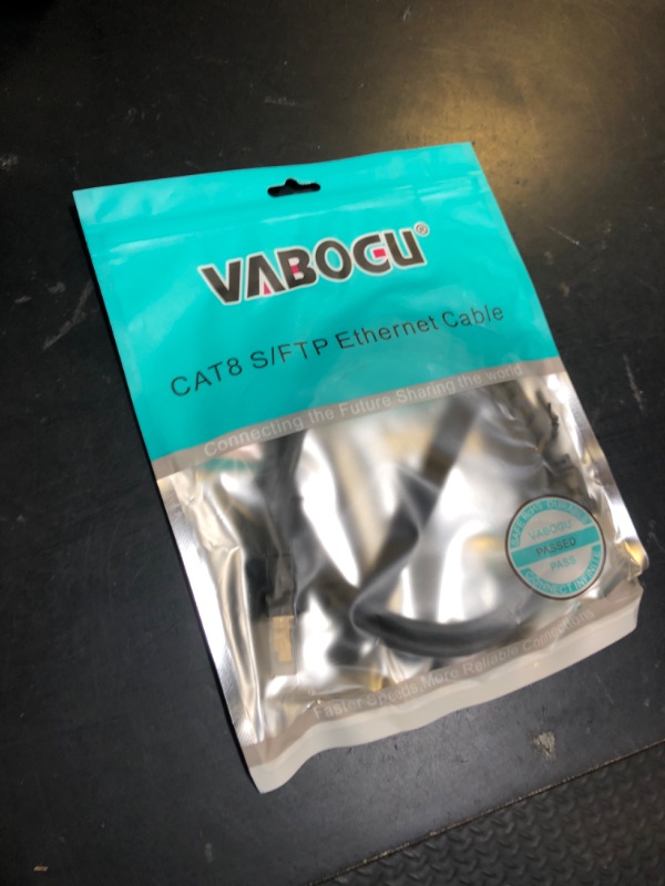 Photo 1 of Vabogu Cat 8 Ethernet Cable, 3ft Heavy Duty High Speed Internet Network Cable, 26AWG, 2000Mhz 40Gbps with Gold Plated RJ45 Connectors, Shielded for Indoor & Outdoor Use